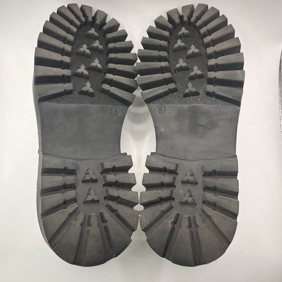 Steve Madden Women's 8 Aerin Chunky Platform Loafers Black With Plastic Chain - Picture 8 of 9